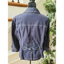 The Loft  Women Blue Cotton Long Sleeve Single Breasted Fitted Jacket Blazer Size 14 Photo 7