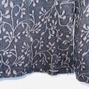 Woolrich 100% Cotton Dark Gray Floral Print Long Sleeve Top Photo 4