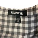 EXPRESS Espress XS adjustable arms blouse, roll tab sleeve, checkered Photo 3