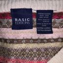 basic editions fair isle henley sweater size XL Juniors Photo 6