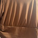 Forever 21  Long-Sleeve Plunging Crop Top - Brown size large Photo 8