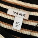 Nine West  Women's Ribbed Striped Crew Neck Long Sleeve Pullover Sweater Size XXL Photo 3