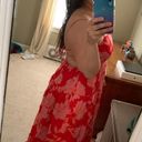 Impeccable Pig Pink And Red Floral Summer Dress Photo 0