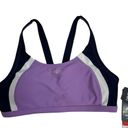 Speedo  Quantum Fusion Size Small Swim Bikini Top Purple Black UPF 50+ Padded New Photo 3