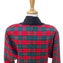 American Vintage VTG Peggy Hart Blazer Jacket Sz L Cropped Corduroy Plaid Red Green Holiday Photo 5