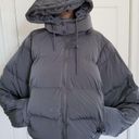 Good American  Winter Iridescent Chrome Gray Puffer Jacket w/Hood Size XL Photo 3