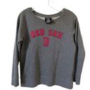 5th & Ocean Boston Red Sox Baseball MLB Scoop Sweatshirt Gray Red Size Small Photo 0