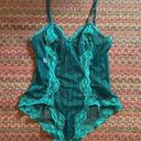 American Vintage VTG TEAL SHEER LACE SEXY BODYSUIT Photo 0