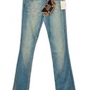 Antik Denim NWT  Medium Wash Five Pocket Embroidered Pocket Bootcut Jeans Size 27 Photo 0