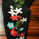 Qupid  Miss 10 Embroidered Floral Thigh High Boots Black Faux Suede Size 5.5‎ Photo 7