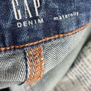 Gap  Maternity Ankle Cropped Stretch Denim Jean Bib Overalls pants womens S new Photo 10