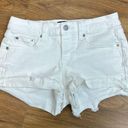 Gap 1969 Summer Cut-Offs Denim Shorts Women's 24 White Frayed Low Rise 5-Pocket Photo 0