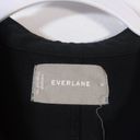 Everlane  Luxe Cotton Button Front Shirt Dress Large Black Collared Long Sleeve M Photo 6