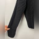 Free People  Black Chunky Knit Oversized Turtleneck Pullover Sweater Photo 1