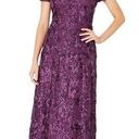 Alex Evenings  Embellished Lace A-Line Gown, Purple Eggplant Size 14 New w/Tag Photo 0