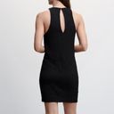 Mango  MNG Textured Short Black Dress Sleeveless NWT Size 6 Photo 3