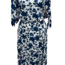 Acting Pro NEW  Navy and White Floral Knit V Neck Short Sleeve Dress Size 1X Photo 8