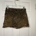 R13  High Rise Leopard Print Distressed Stretch Mini Skirt Taylor Swift Mobwife Photo 1