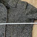 London Fog  Black & White Wool Blend Herringbone Tweed Button Coat ~ Women’s Sz M Photo 12