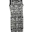 St. John  Collection Sleeveless Bodycon Dress Sheath Geo Print Black White Size 6 Photo 1