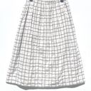 Anthropologie  Corey Lynn Calter Black and White Plaid Linen Blend Midi Skirt XL Photo 6