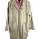 Denim & Co  Cream Lightweight Lined Trench Coat w/ Pockets Size 1X Photo 9