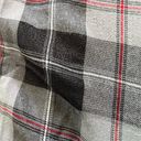 Style & Co Boyfriend Black Gray Red Plaid Sparkle Plaid Button Down Shirt XL Photo 6