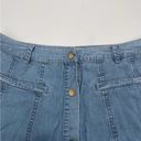 Sugar Lips  Skirt Denim Button Up Mini Soft Casual Comfy Summer Chambray SZ Large Photo 4