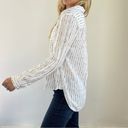 Velvet Heart  White Black Boho Striped Dots Button Down Shirt Size Medium Photo 1