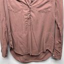 Thread and Supply  1/2 Button Long Sleeve Women's Shirt Size Medium Photo 3