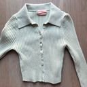 Urban Outfitters UO Skylar Button-Front Cropped Sweater Size S Photo 2