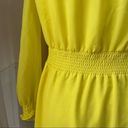 New York And Company  Yellow Off Shoulder Dress NWT L Photo 5