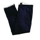 Talbots  Crop Pants Pique Rick-Rack Navy Slim Crop Pants Size 10 Photo 10