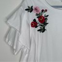 Abound White Rose Embroidered Blouse Size Medium NWT Photo 1