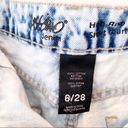 Mossimo Denim  High Rise Acid Wash Short Shorts 6/28 Photo 6