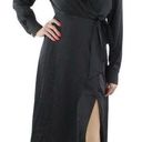 Ralph Lauren LAUREN  Womens Surplice Collared Wear To Work Midi Dress Photo 0