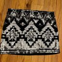 EXPRESS NWOT  Vintage Y2k 90’s Sequins Mini skirt rave club night out showtime Pencil Fit bodice Aztec Geometric pattern print Photo 0