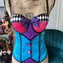 Mad Hatter Corset/Suspenders Set Blue Photo 4