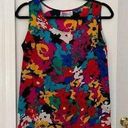 The Vintage Shop Vintage Rainbow Floral 100% Pure Silk Tank Top Photo 0