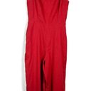 Old Navy Women’s Red Linen Blend Tank Top Wide Cropped Leg Romper Jumpsuit XS Photo 0