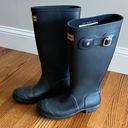 Hunter  boots. Navy. The original Wellington boot. Size 5B 6G Photo 1