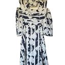 Alexis  Blue & White Floral Stripe Cut Out Dress XS Photo 5