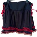 Hot Topic  Womens plus size 2X black & red side lace up ruffle skirt gothic punk Photo 1