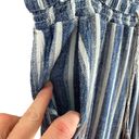 REWASH  Striped Linen Blend Cropped High Rise Elastic Waist Casual Pants Size XL Photo 2