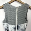 CoVelo Artsy Linen Blend Dress Womens Sz. 6 Layered Tie Die Waist Tie Gray White Photo 8