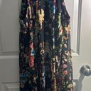 Betsey Johnson Women Dress 6 Floral Chiffon Halter Lined Zipper Pleated Elegant Photo 3