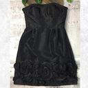 Max and Cleo  Rosette Embellished Trim Strapless Taffeta Special Occasion Dress 10 Photo 5