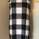 Chelsea and Violet  Black & White‎ Buffalo Plaid Check Sleeveless Ruffle Dress Sz S Photo 1