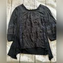 cupio ‼️5/$10 SALE  Boho Size Small Black Blouse Photo 7