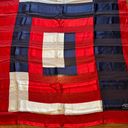 Oscar de la Renta  Vintage Scarf Geometric Square Red Blue Patriotic Designer NWT Photo 11